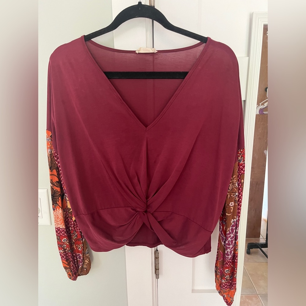 Long sleeve boho top